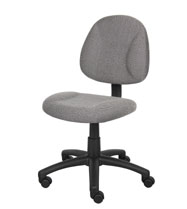 Boss Perfect Posture Deluxe Office Task Chair without Arms, Grey - Image 7