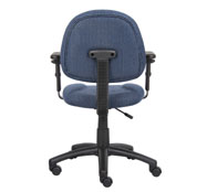 Boss Perfect Posture Deluxe Office Task Chair with Adjustable Arms, Blue - Image 3