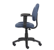 Boss Perfect Posture Deluxe Office Task Chair with Adjustable Arms, Blue - Image 6