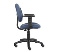 Boss Perfect Posture Deluxe Office Task Chair with Adjustable Arms, Blue - Image 7