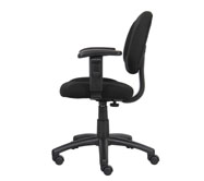 Boss Perfect Posture Deluxe Office Task Chair with Adjustable Arms, Black - Image 5