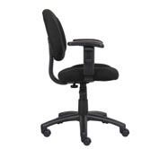 Boss Perfect Posture Deluxe Office Task Chair with Adjustable Arms, Black - Image 6