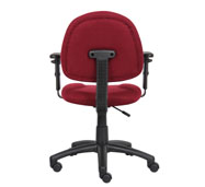 Boss Perfect Posture Deluxe Office Task Chair with Adjustable Arms, Burgundy - Image 3