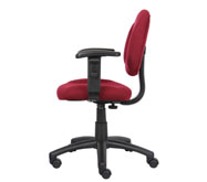 Boss Perfect Posture Deluxe Office Task Chair with Adjustable Arms, Burgundy - Image 6