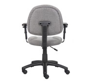 Boss Perfect Posture Deluxe Office Task Chair with Adjustable Arms, grey - Image 4
