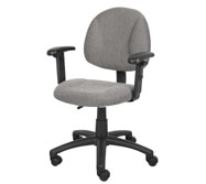 Boss Perfect Posture Deluxe Office Task Chair with Adjustable Arms, grey - Image 6
