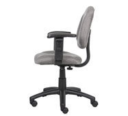 Boss Perfect Posture Deluxe Office Task Chair with Adjustable Arms, grey - Image 7