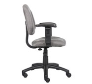 Boss Perfect Posture Deluxe Office Task Chair with Adjustable Arms, grey - Image 8