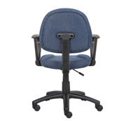 Boss Perfect Posture Deluxe Office Task Chair with Loop Arms, Blue - Image 3