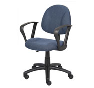 Boss Perfect Posture Deluxe Office Task Chair with Loop Arms, Blue - Image 5