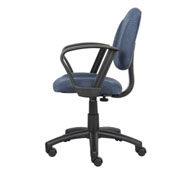 Boss Perfect Posture Deluxe Office Task Chair with Loop Arms, Blue - Image 6