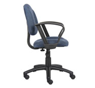 Boss Perfect Posture Deluxe Office Task Chair with Loop Arms, Blue - Image 7