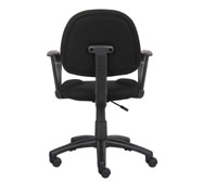 Boss Perfect Posture Deluxe Office Task Chair with Loop Arms, Black - Image 3