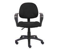 Boss Perfect Posture Deluxe Office Task Chair with Loop Arms, Black - Image 4