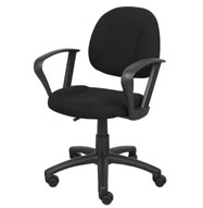 Boss Perfect Posture Deluxe Office Task Chair with Loop Arms, Black - Image 5