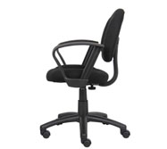 Boss Perfect Posture Deluxe Office Task Chair with Loop Arms, Black - Image 6