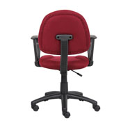 Boss Perfect Posture Deluxe  Office Task Chair with Loop Arms, Burgundy - Image 3
