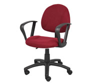 Boss Perfect Posture Deluxe  Office Task Chair with Loop Arms, Burgundy - Image 5