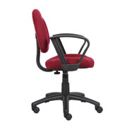 Boss Perfect Posture Deluxe  Office Task Chair with Loop Arms, Burgundy - Image 7