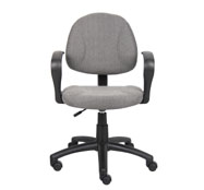 Boss Perfect Posture Deluxe  Office Task Chair with Loop Arms, grey - Image 6