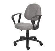 Boss Perfect Posture Deluxe  Office Task Chair with Loop Arms, grey - Image 7