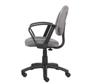 Boss Perfect Posture Deluxe  Office Task Chair with Loop Arms, grey - Image 8