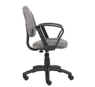 Boss Perfect Posture Deluxe  Office Task Chair with Loop Arms, grey - Image 9