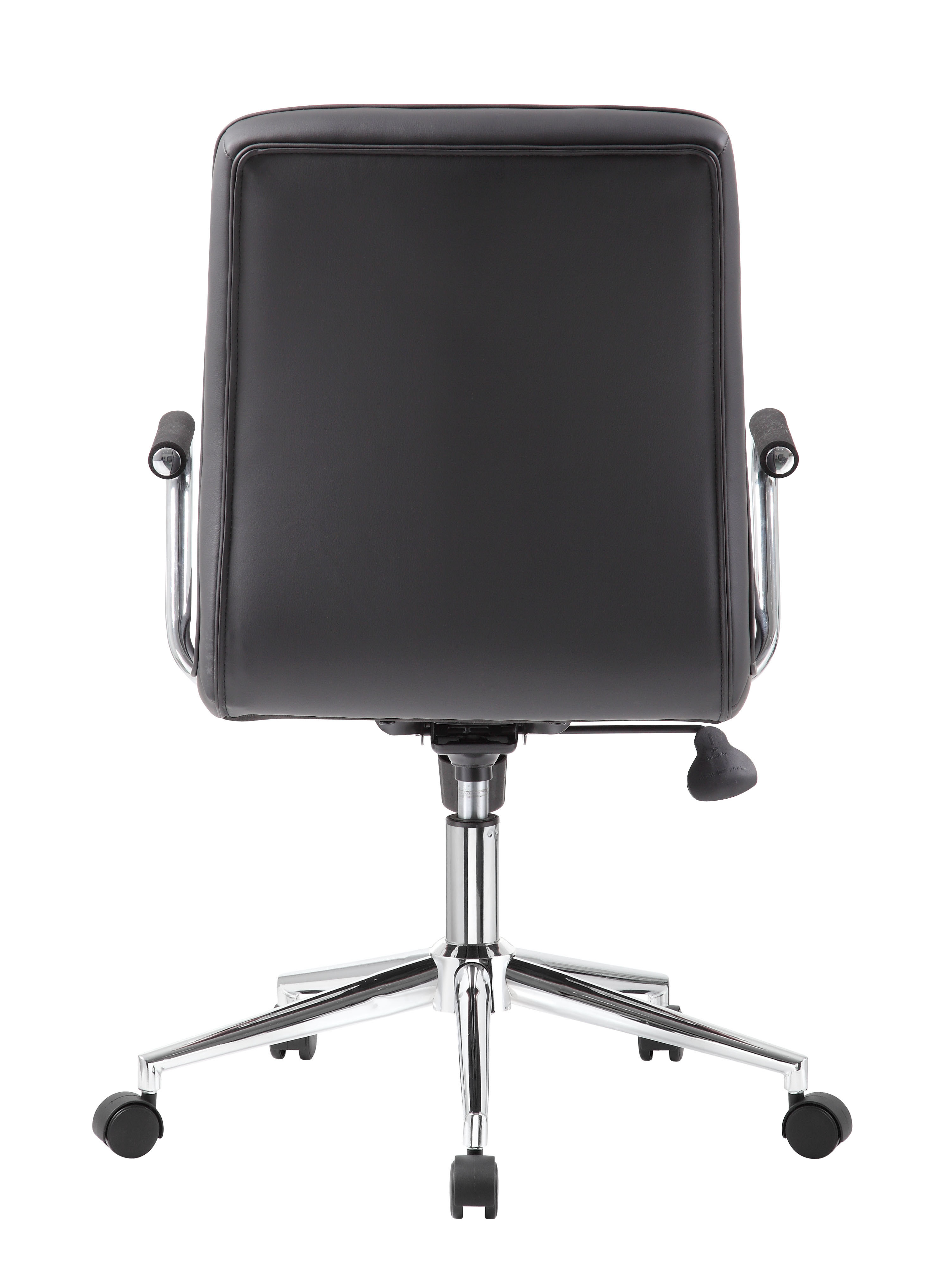 Modern Office Chair w/Chrome Arms-Black - Image 9