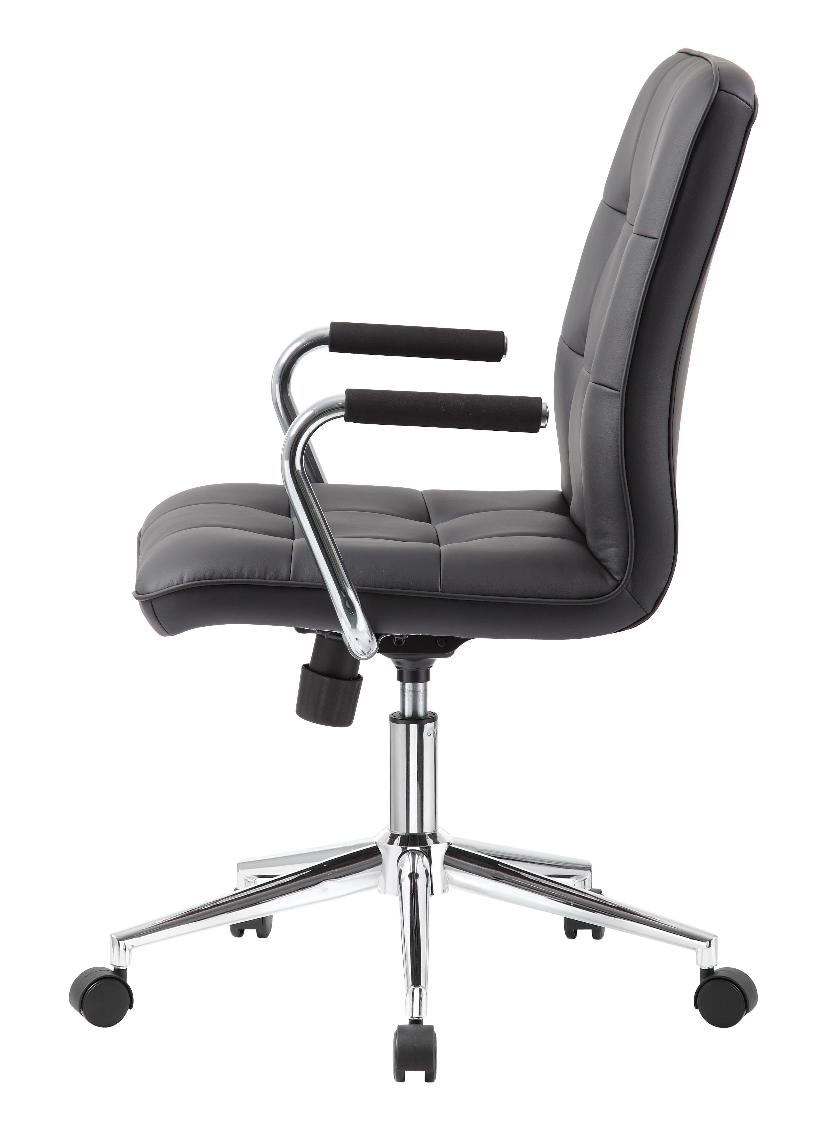 Modern Office Chair w/Chrome Arms-Black - Image 10