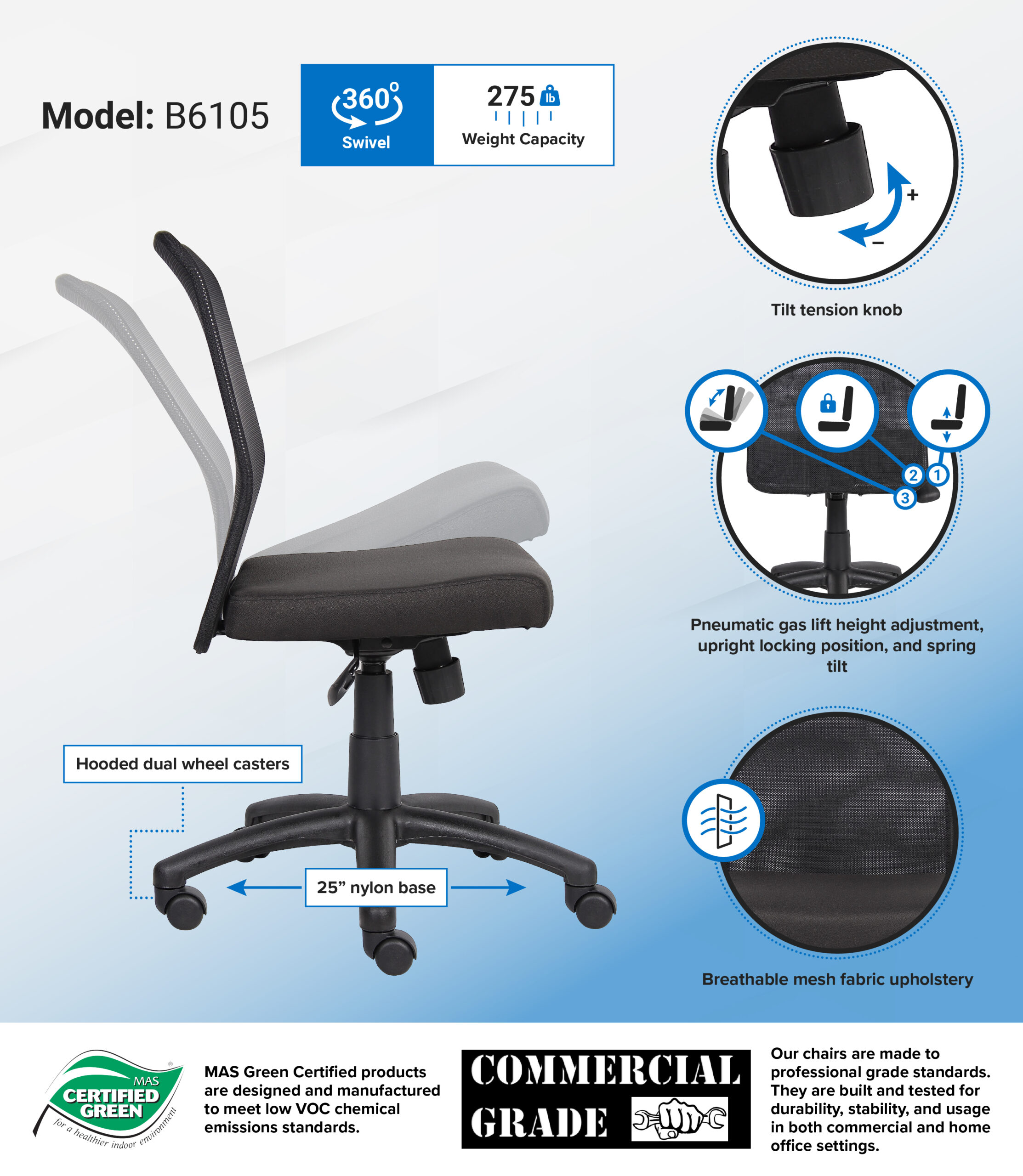 Boss Budget Mesh Task Chair - Image 2