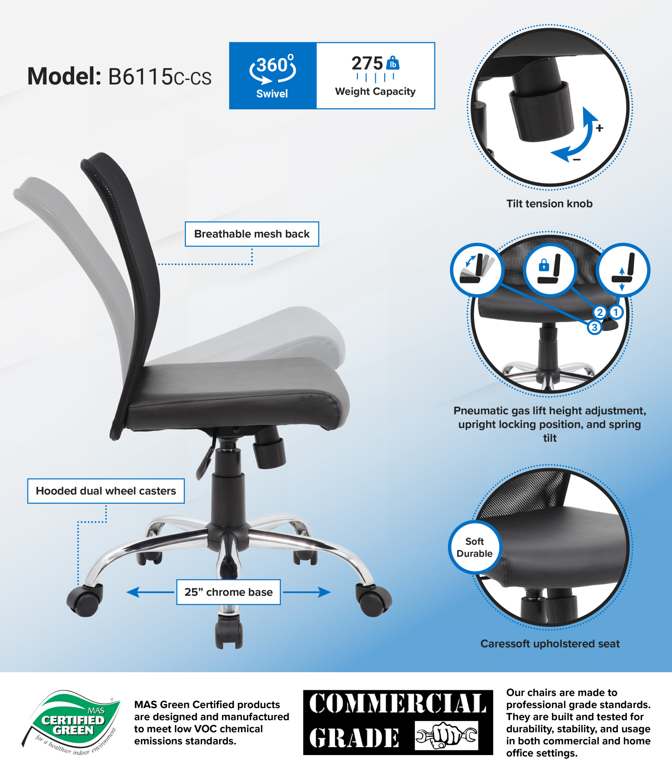 Boss Budget Mesh Task Chair - Image 2