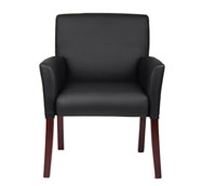Boss Box Arm guest, accent or dining chair W/Mahogany Finish - Image 3