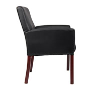 Boss Box Arm guest, accent or dining chair W/Mahogany Finish - Image 4
