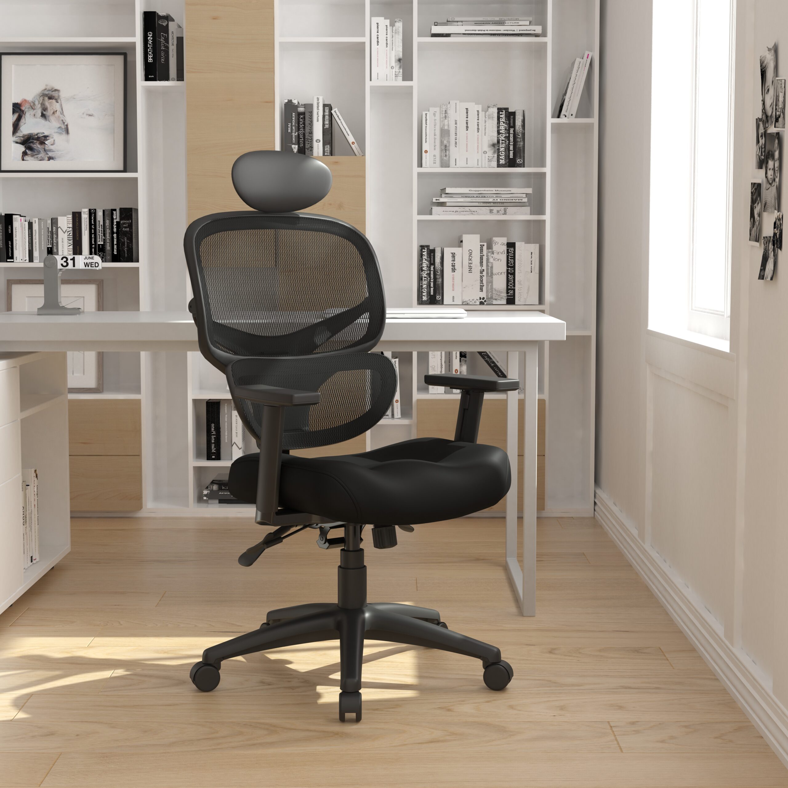 Boss Multi-Function Mesh Task Chair w/Headrest - Image 2