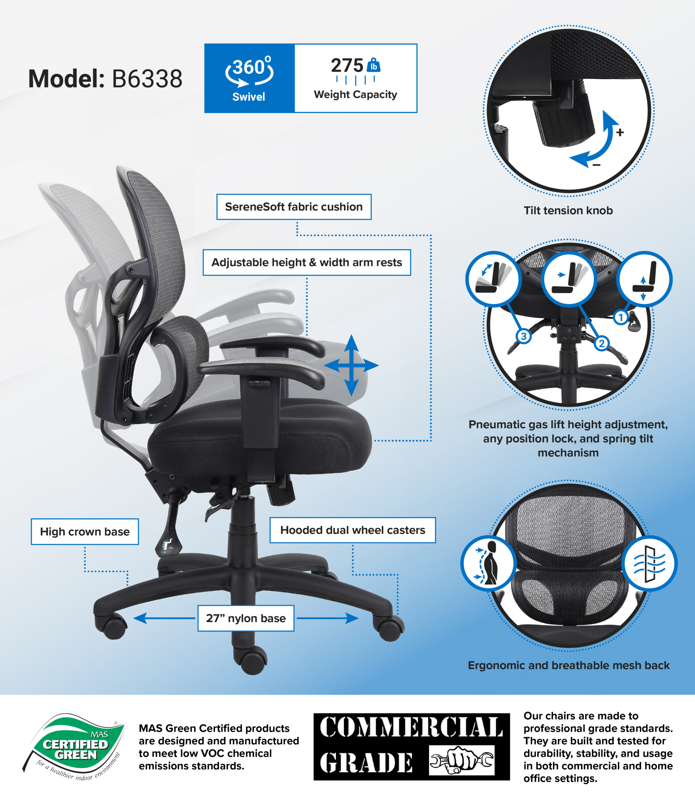 Boss Multi-Function Mesh Task Chair - Image 2