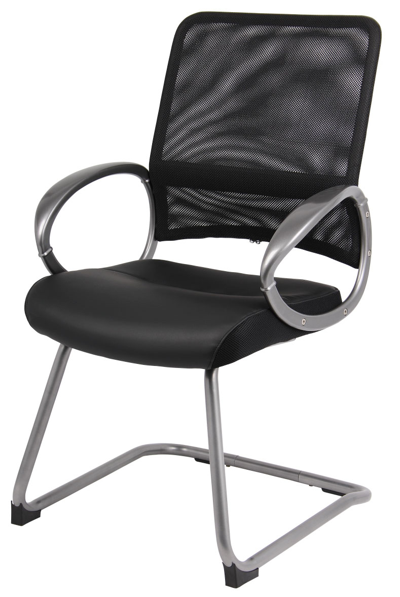 Boss Mesh Back W/ Pewter Finish Guest Chair - Image 2