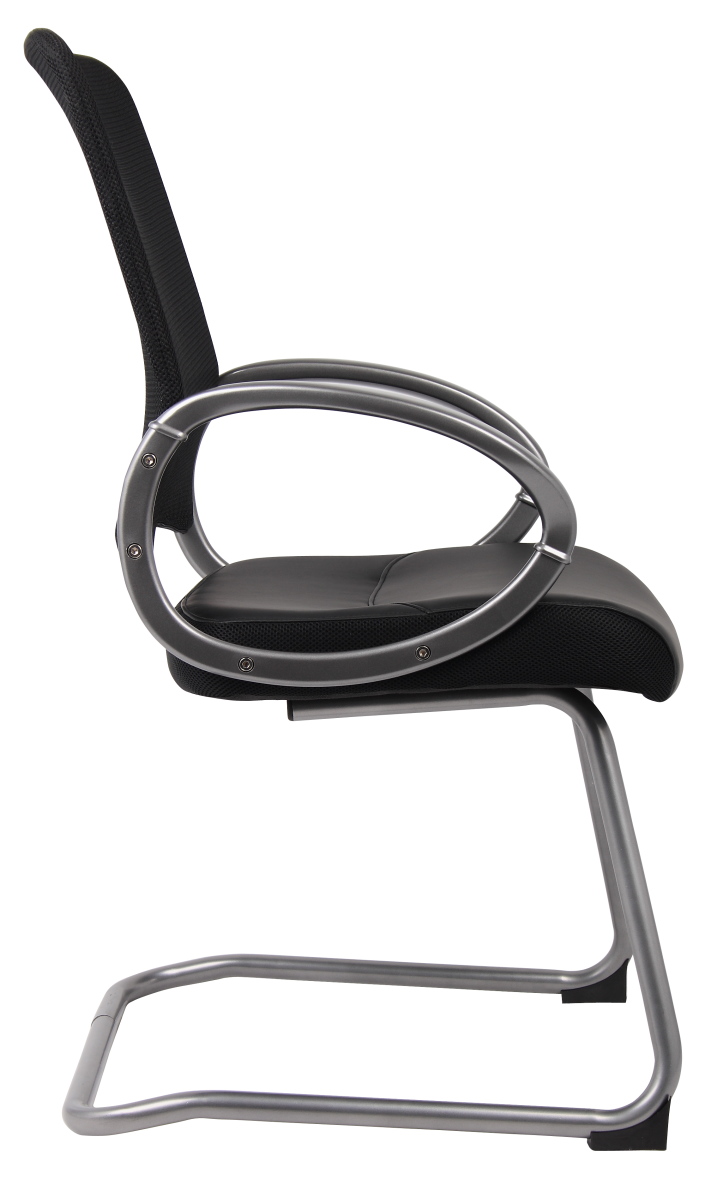 Boss Mesh Back W/ Pewter Finish Guest Chair - Image 4
