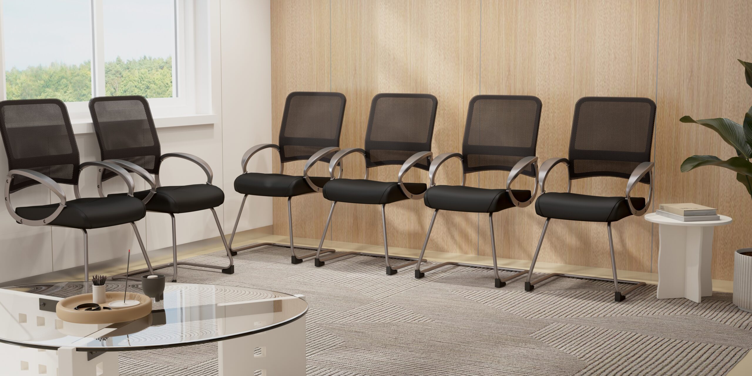 Boss Mesh Back W/ Pewter Finish Guest Chair - Image 8