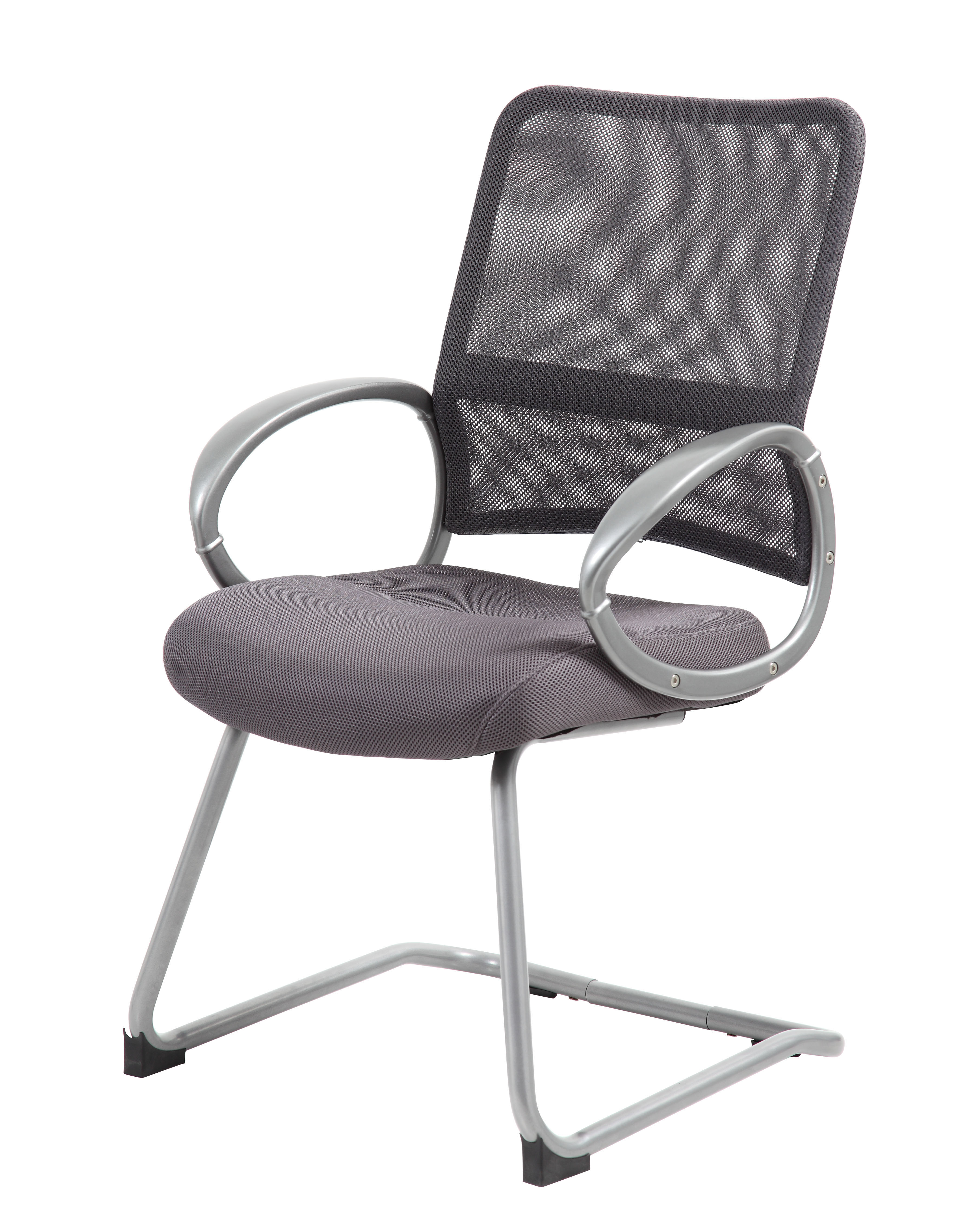 Boss Mesh Back W/ Pewter Finish Guest Chair - Image 3