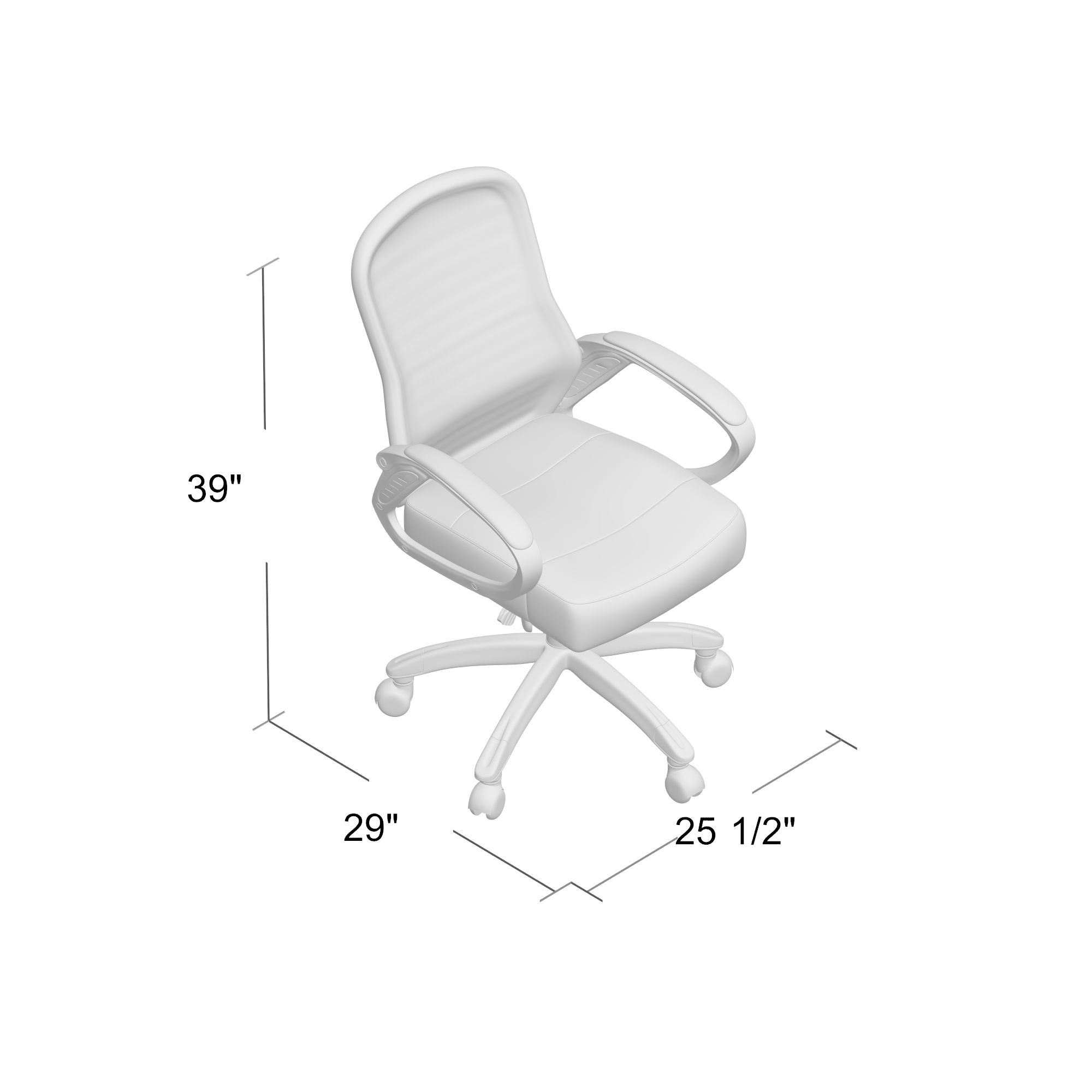 Boss Ribbed High Back Mesh Chair - Image 12