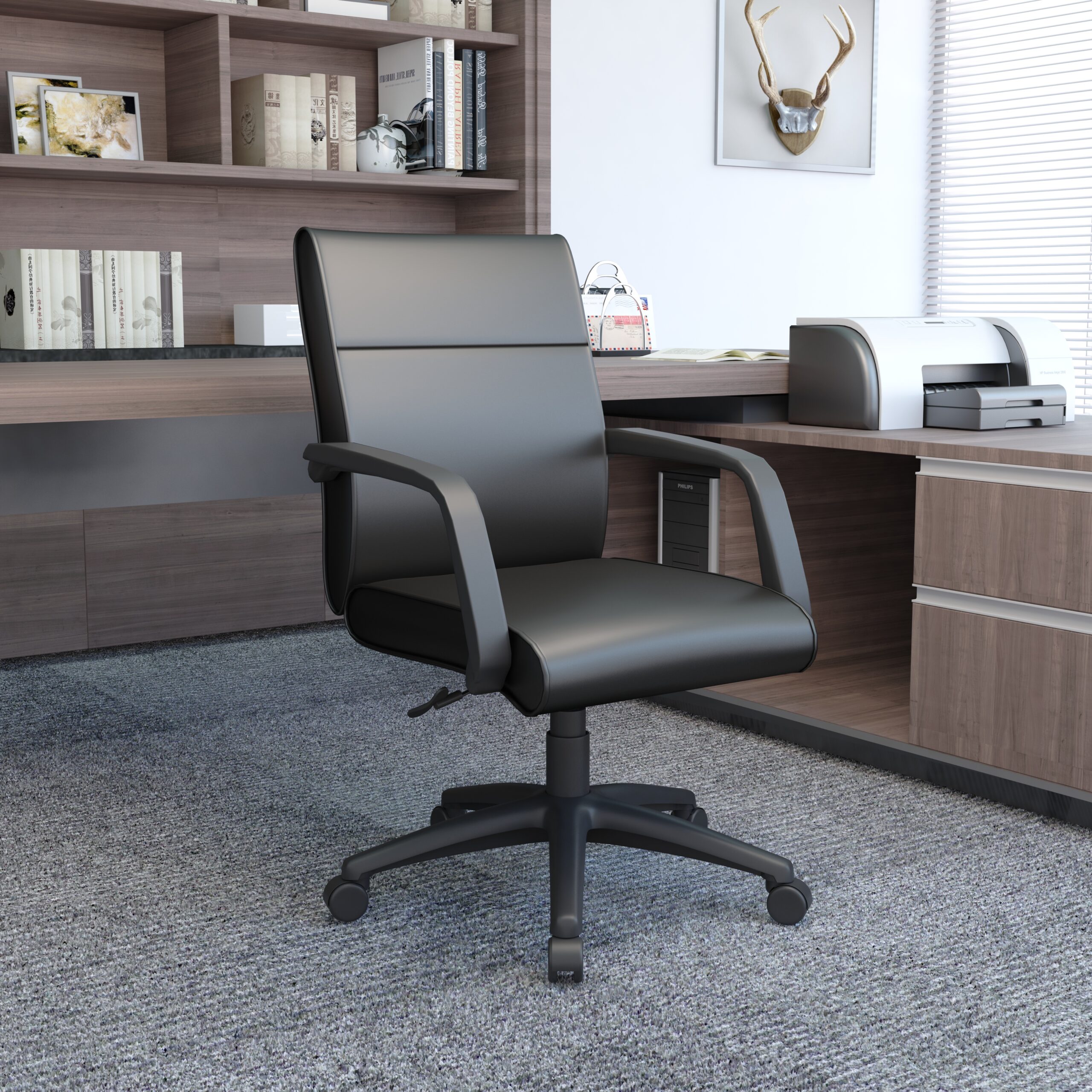 Boss Mid Back Executive Chair In LeatherPlus - Image 9