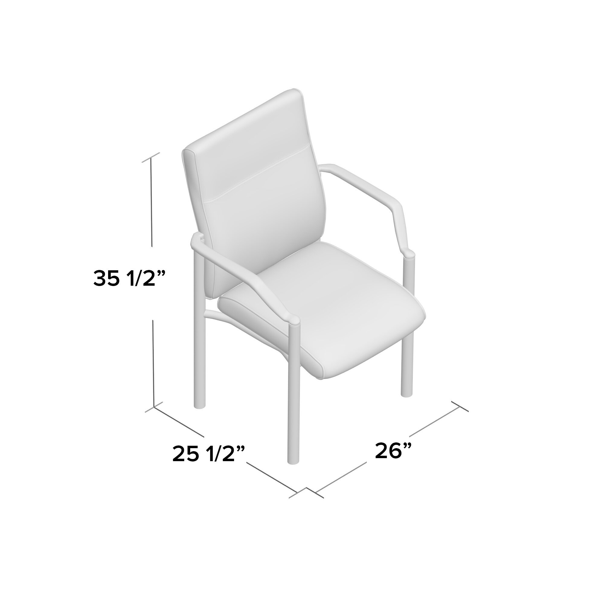Boss Mid Back Guest Chair In LeatherPlus - Image 6