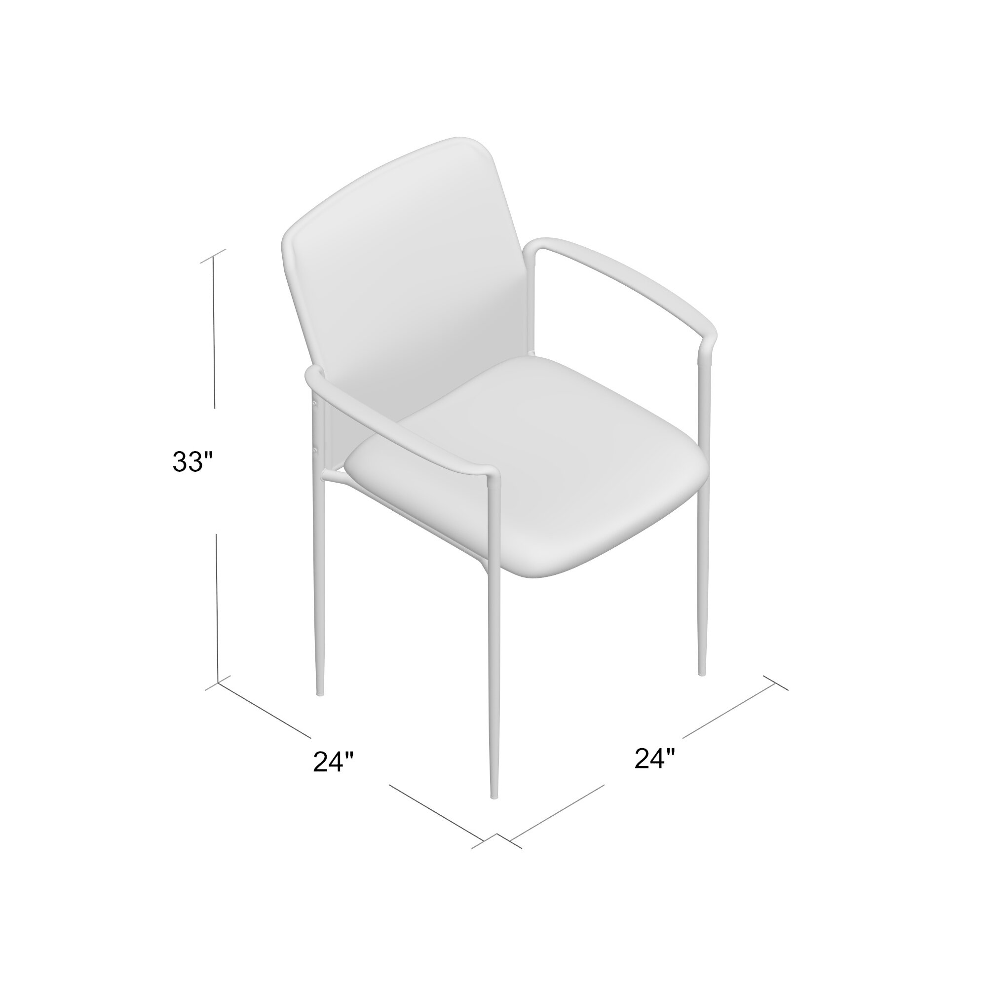 Boss Stackable Mesh Guest Chair, Black - Image 7