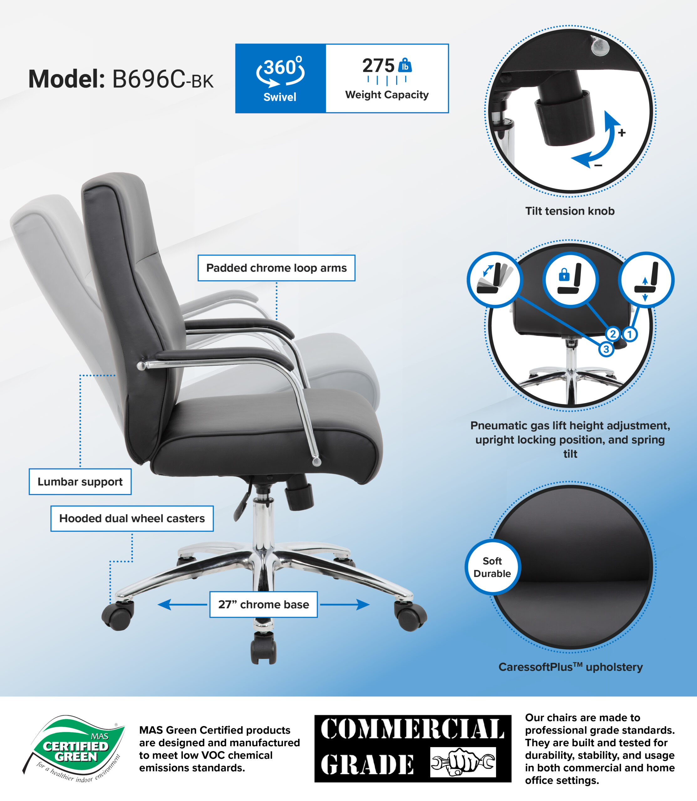Boss Modern Executive Conference Chair-Black - Image 2