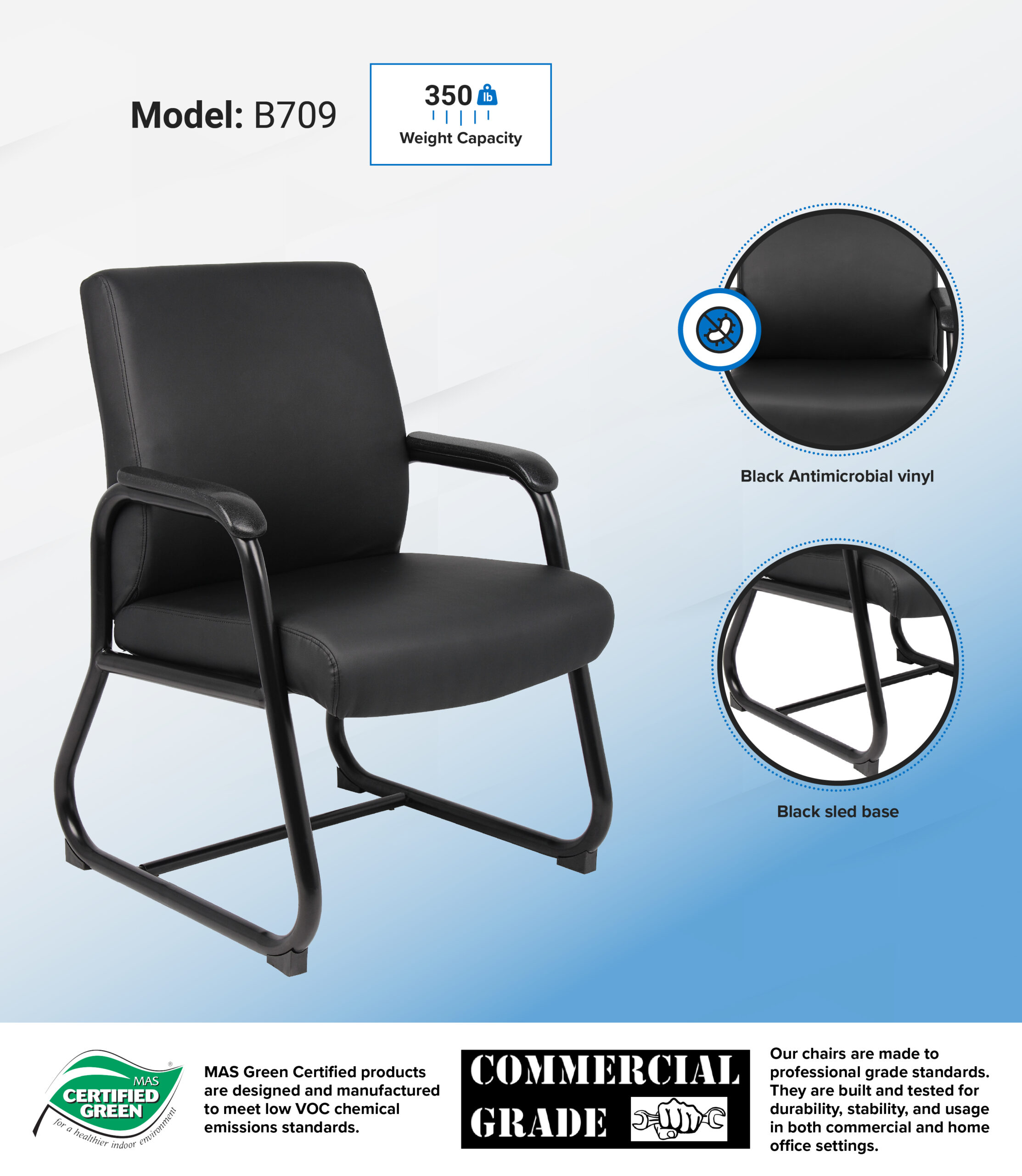 Boss Heavy Duty Antimicrobial Vinyl Guest Chair - Image 7