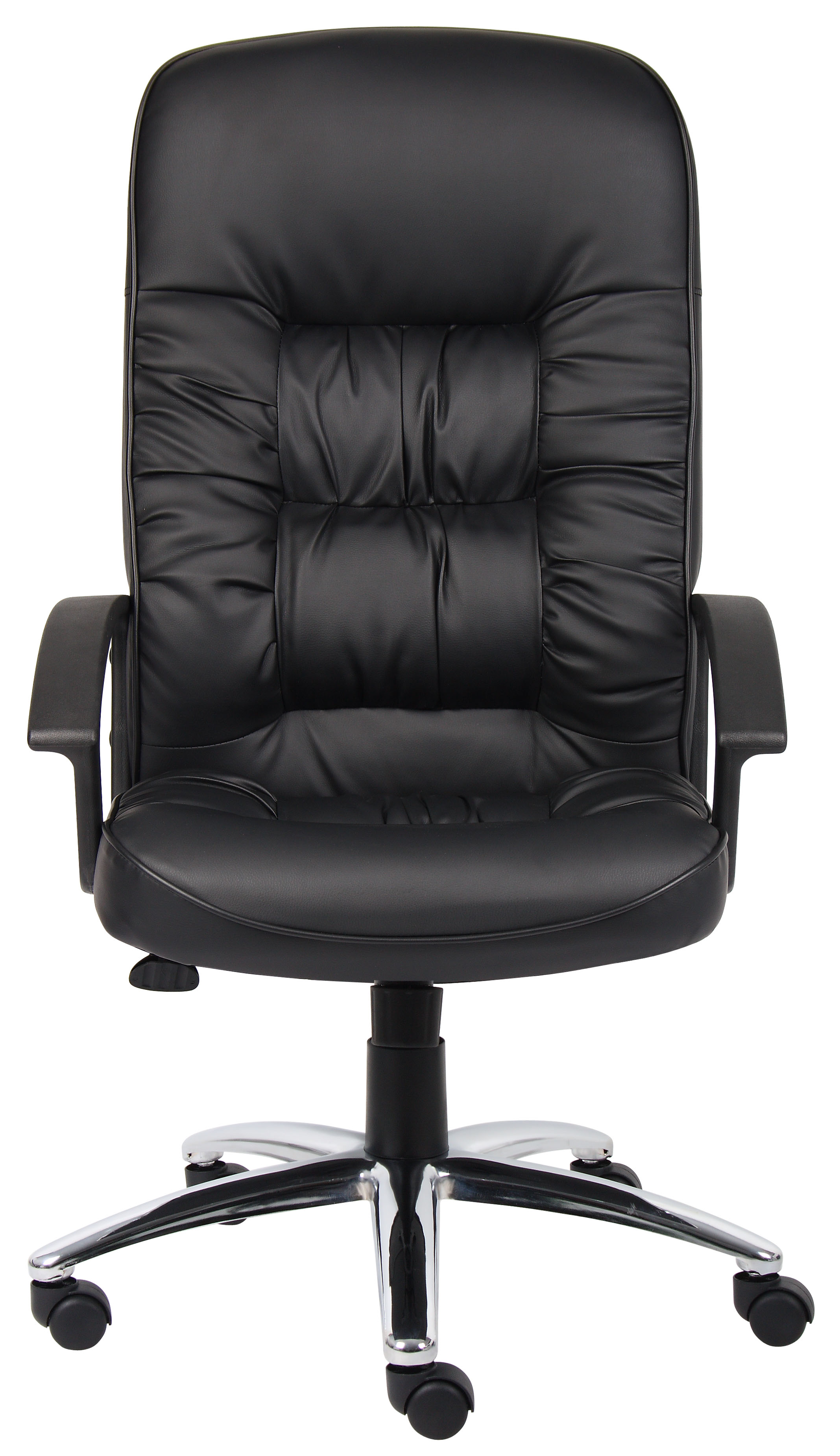Boss High Back LeatherPlus Chair W/ Chrome Base - Image 2
