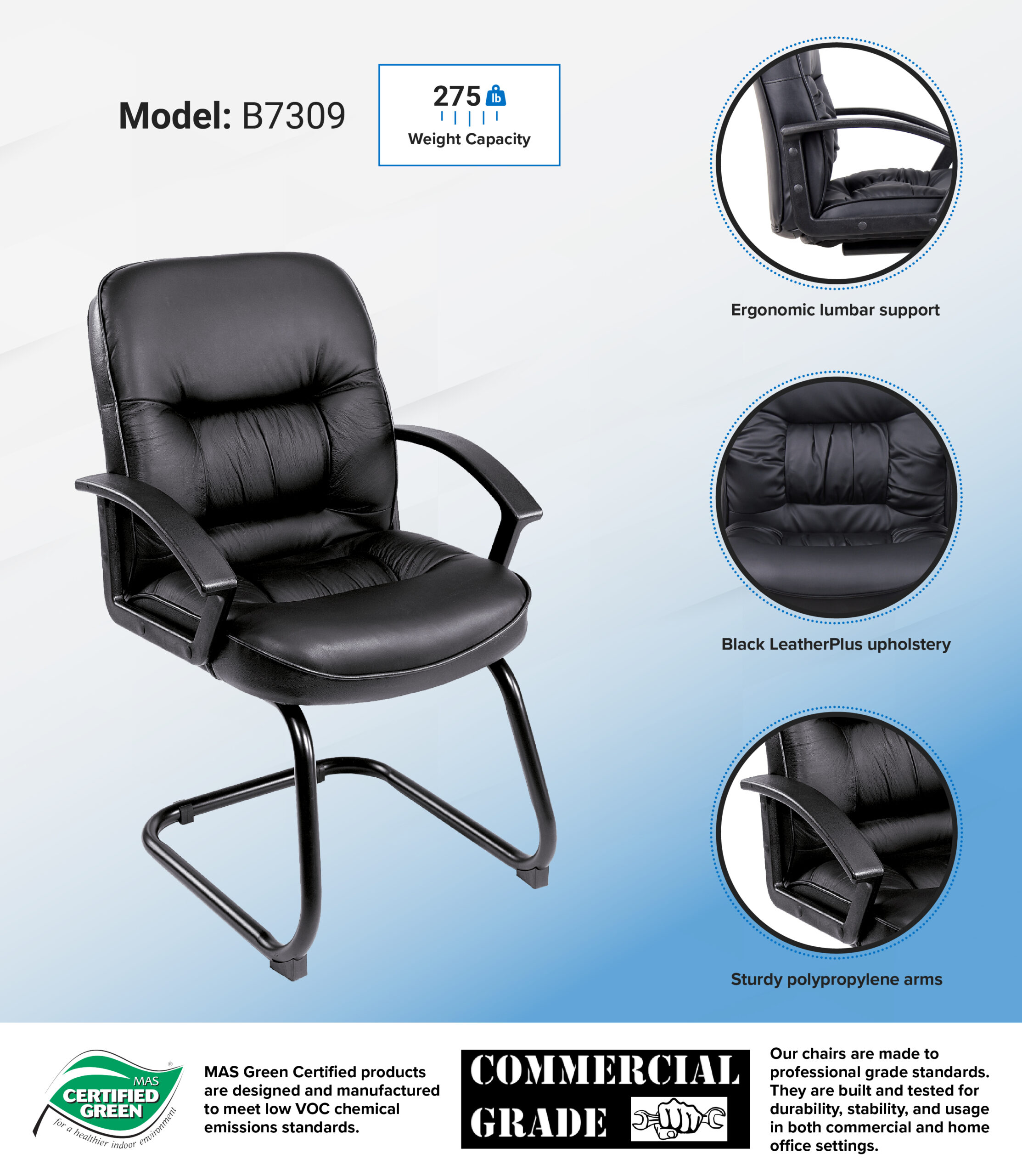 Boss Mid Back LeatherPlus Guest Chair - Image 8