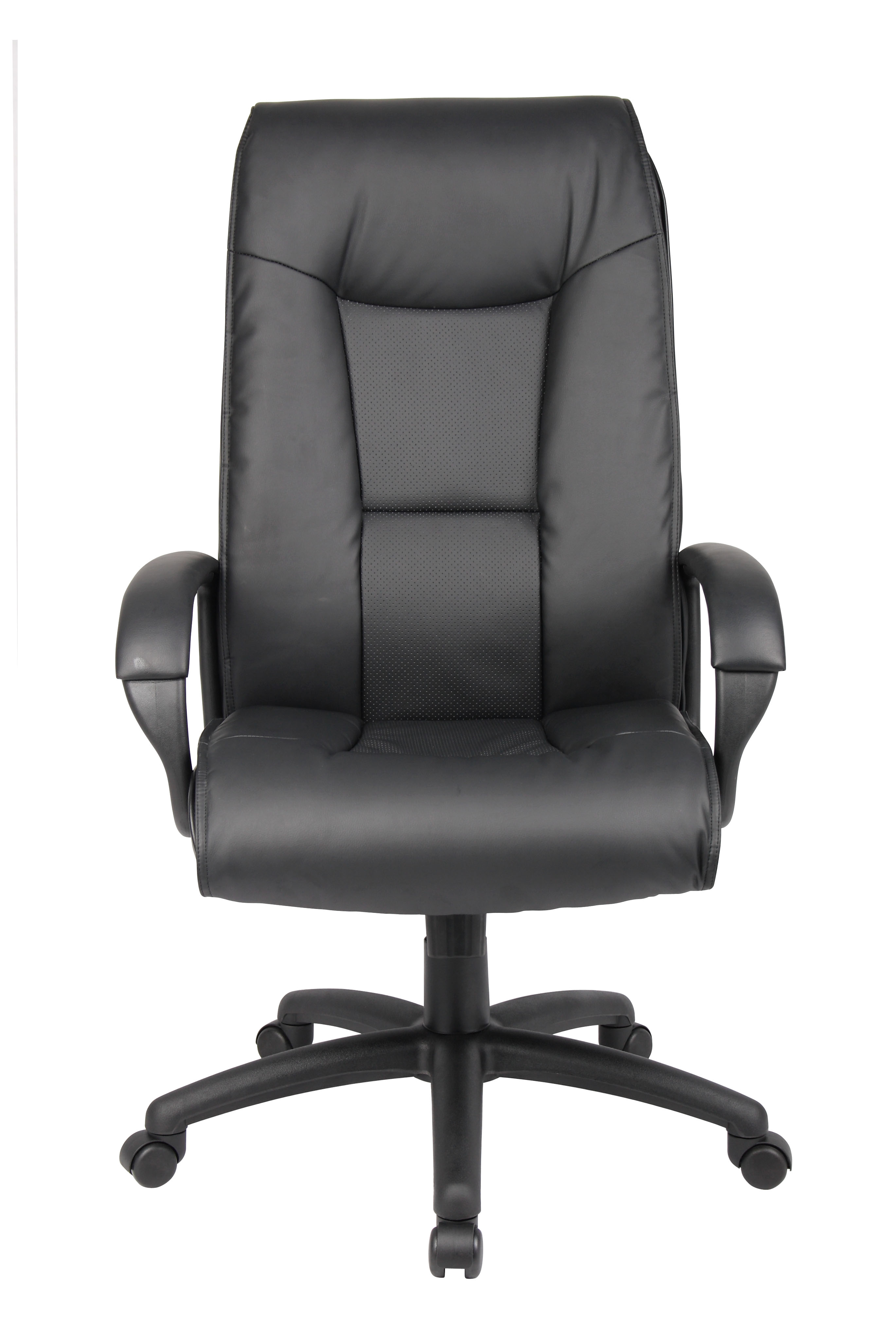 Boss Executive Leather Plus Chair W/Padded Arm - Image 5