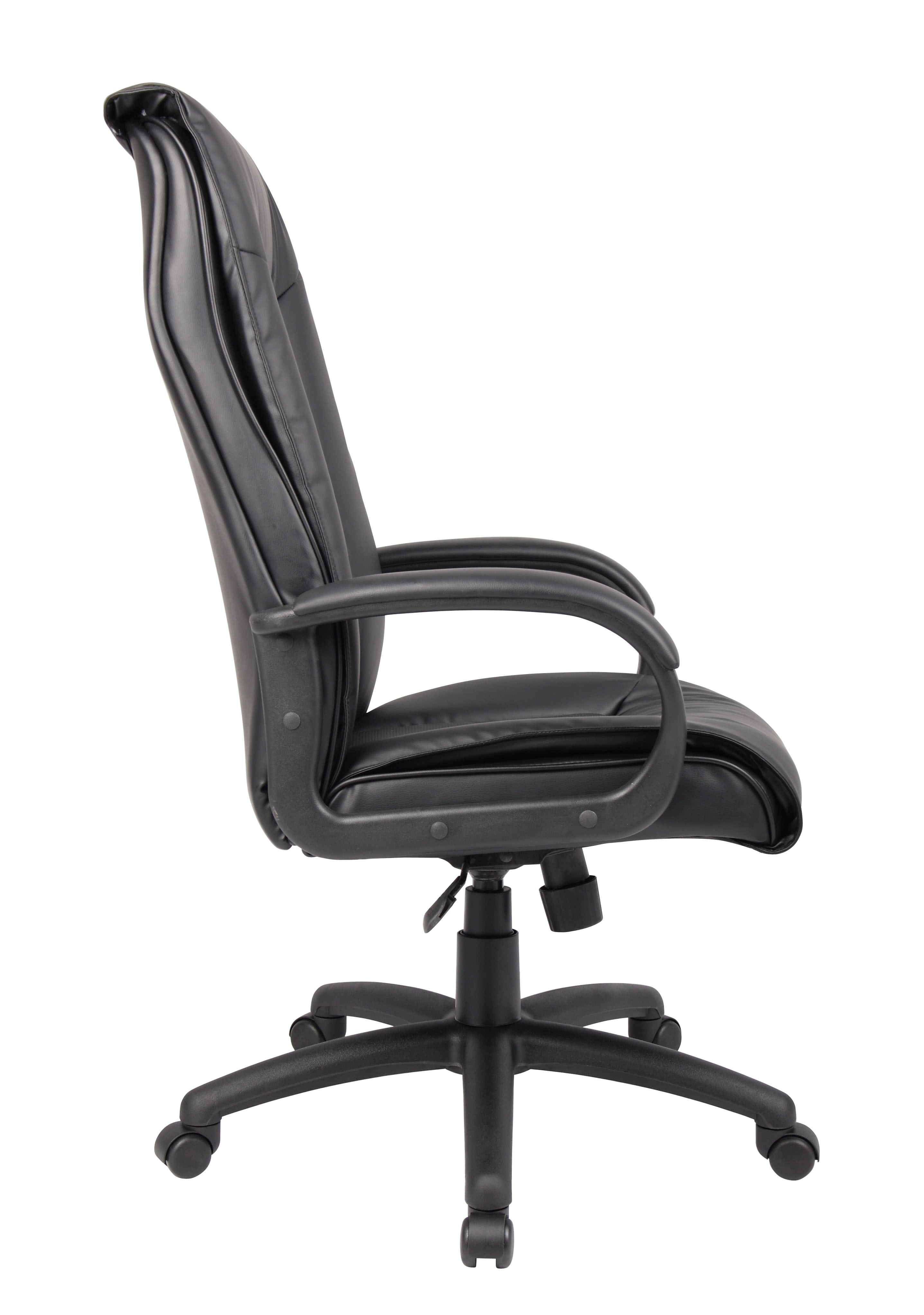 Boss Executive Leather Plus Chair W/Padded Arm - Image 6