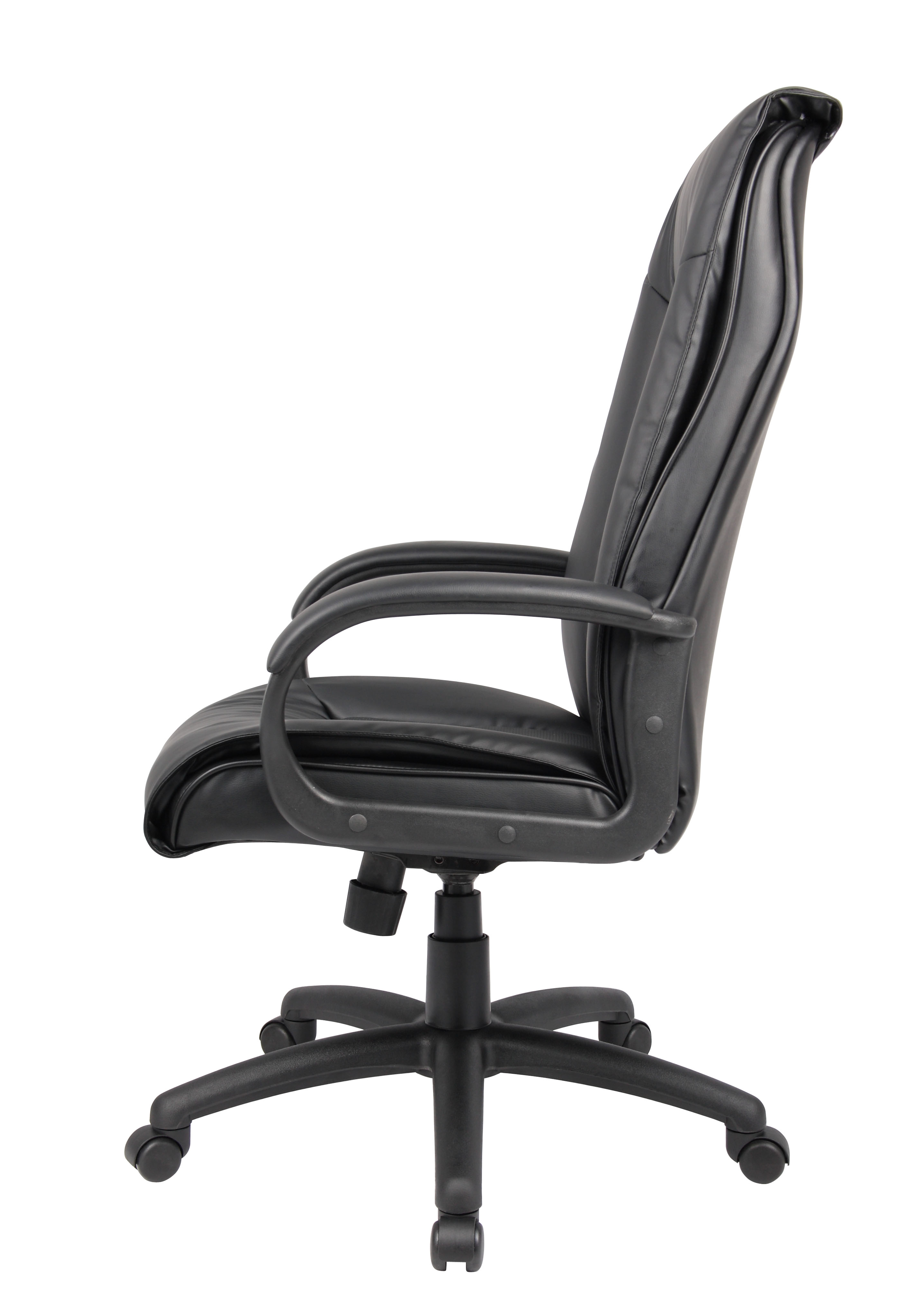 Boss Executive Leather Plus Chair W/Padded Arm - Image 8